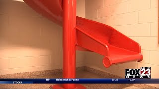 Video: Bartlesville Fire Department trades in fire poles for a slide