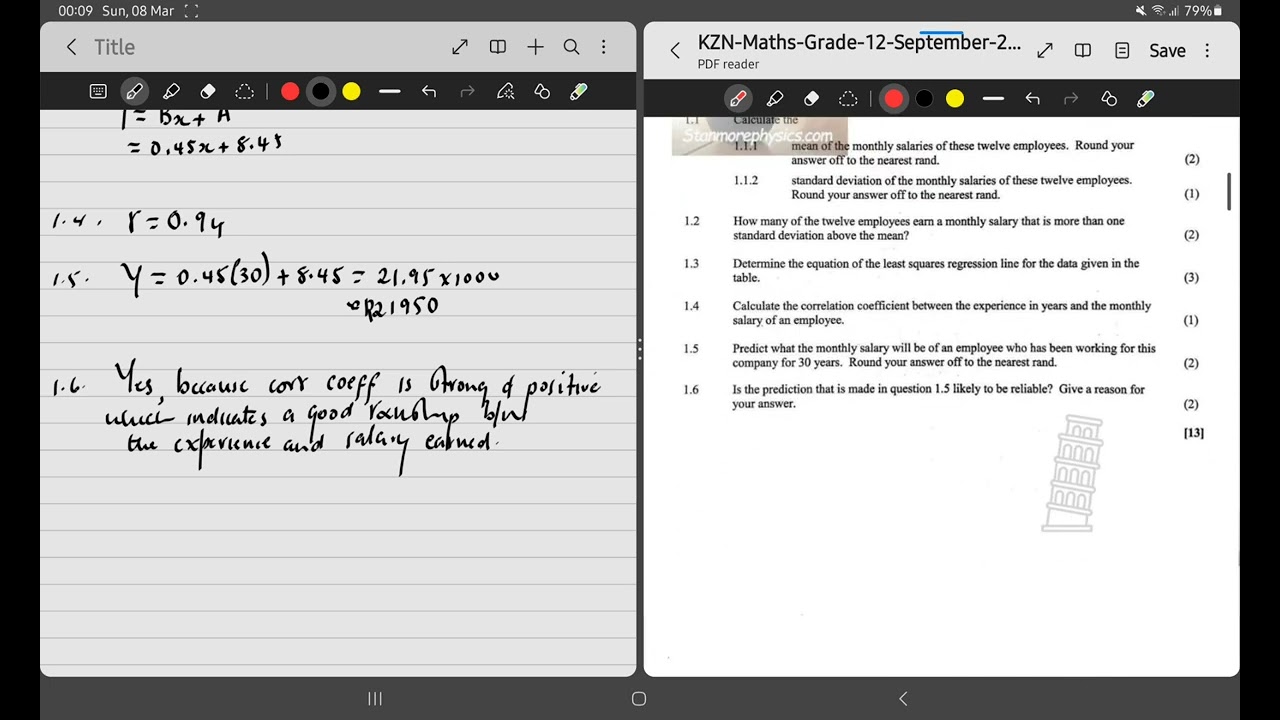 DATA HANDLING: OGIVE|CUMMULATIVE AND REGRESSION