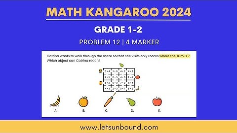 Math Kangaroo 2024 Solutions | Level 1-2 | Problem 12 | 4 Marker