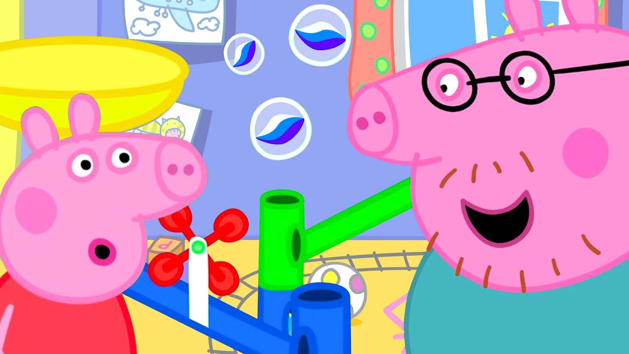 Peppa Pig and Daddy Pig Build an Amazing Marble Run 🐷 🥸 Adventures With Peppa Pig YouTube