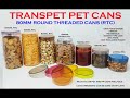 TRANSPET PET CANS WITH SCREW TYPE LIDS