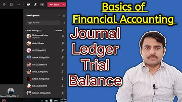 Basics of Accounting || Journal Ledger and Trial balance