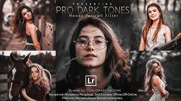 Professional Dark Tones Moody Filter | Lightoom Editing | Lightroom and Camera RAW FREE PRESET