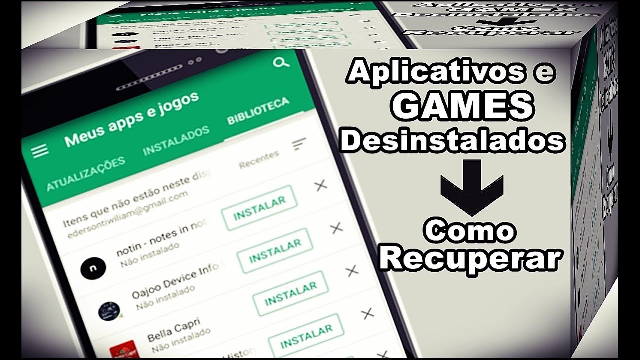 Recuperar APP e JOGOS desinstalados na Play Store atualizado