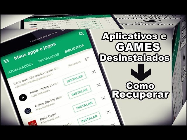 Recuperar aplicativos desinstalados sem instalar nada #app