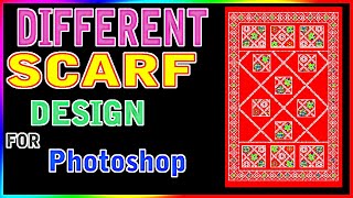 Latest scarf design | hijab design | सुन्दर स्कार्फ डिजाईन | Duptta design in photoshop tutorial screenshot 2