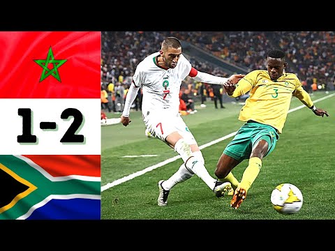 ملخص مباراة المغرب و جنوب افريقيا 1 2 هزيمة أسود الأطلس