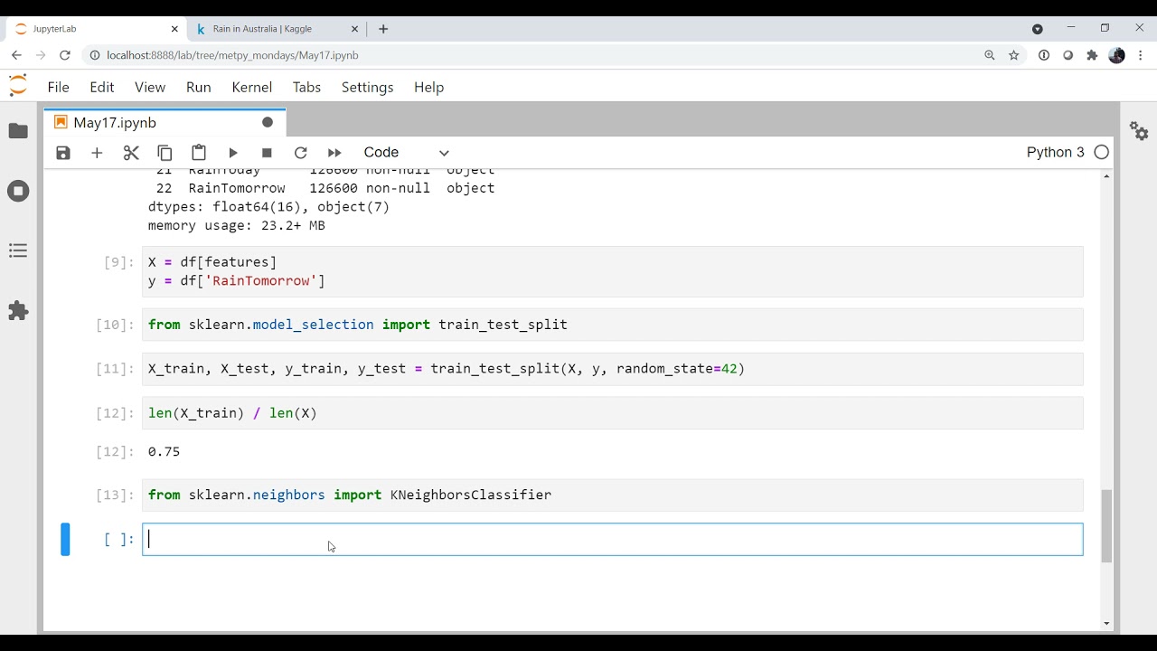 MetPy Mondays #183 - Predicting Rain with Machine Learning - Using KNN ...