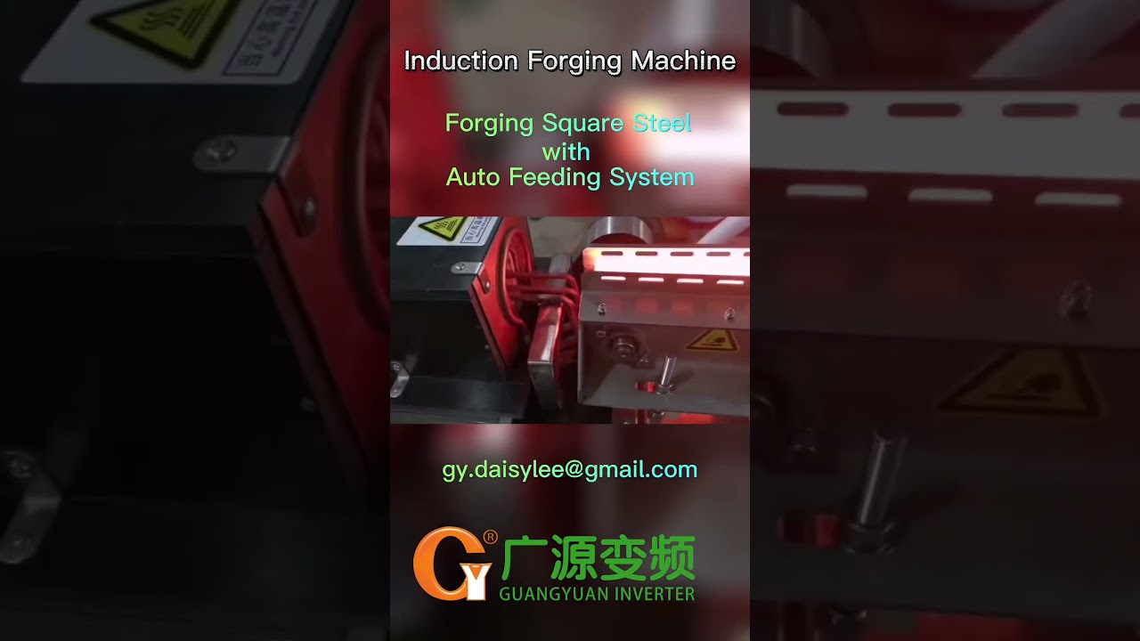 Induction forging machine to forging square reel with auto feeding system