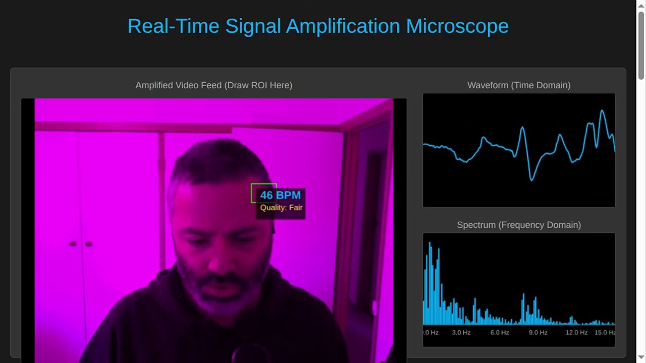 Real-Time Pulse Detection: Eulerian Magnification & AI Coding
