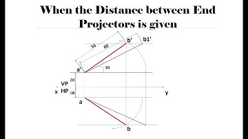 Projection of lines - 3 | Distance between end Projectors Sum | Engineering Graphics | EG | Tamil