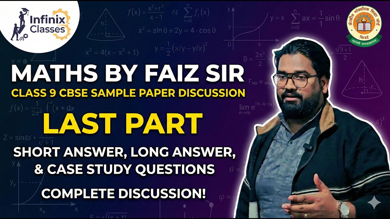 Class 9 Maths Sample Paper Discussion 😱 | Short + Long + Case Study Questions | Exam Tips Included!