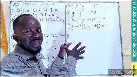 Core Mathematics Paper 2 | Question 12(b) on Simultaneous equations - WASSCE 2024 NOV-DEC