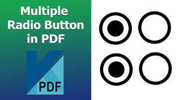 How to create multiple radio buttons in pdf using Kofax Power PDF