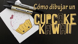 Cómo dibujar un cupcake kawaii / How to draw a kawaii cupcake