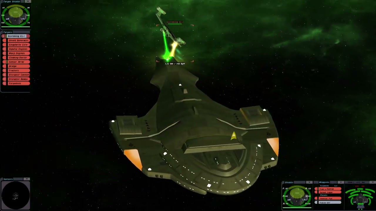 Cardassian Damar DN VS Romulan Stormking |Orion| Star Trek Bridge Commander