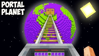 I found THE LONGEST RAILROAD TO THE PORTAL PLANET in Minecraft! This is THE BIGGEST EARTH PLANET!