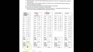how to read answer sheet