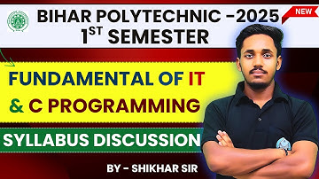 Fundamental of IT System : Bihar Polytechnic Semester || BY SHIKHAR SIR || sbte bihar board