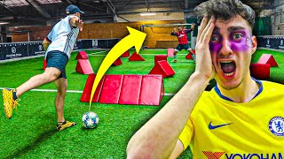 SCHWIERIGSTE HINDERNIS PARKOUR FUßBALL CHALLENGE! *1 vs 1*