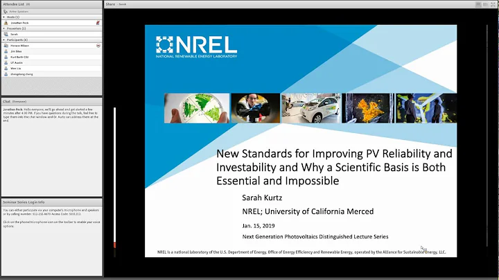 Sarah Kurtz, "New Standards for Improving PV Relia...