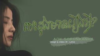 Video thumbnail of "បេះដូងមានរឿងអ្វី? បានជាមិននិយាយស្ដី - Aok Sukunkanha - [ Lyrics Music ]"