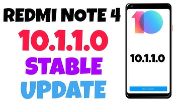 Redmi Note 4 MIUI 10.1.1.0 Stable Update Released !