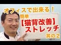 オフィスでも出来る【猫背矯正ストレッチ 其の２】｜愛知名古屋の整体『Dr. 整体 天白』