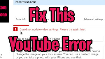 How to fix-Could not Update Video Settings-YouTube Error