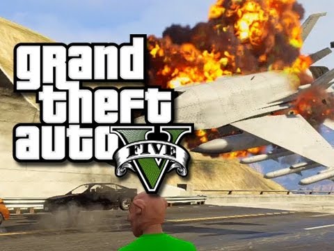 GTA 5 Online Stunts! - Flying Jets Through Tunnels! (GTA V Fails and Funny Moments!)