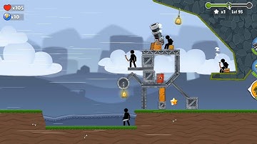 Boom Stick : Bazooka Puzzles SEASON 2 | Level 95 New (Android/iOS) Gameplay Walkthrough [HD]