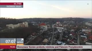 Poranek Polsat News Dron 7.02.2019 Kazimierz Dolny