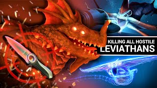 Taking Down All 3 Hostile Leviathans in Subnautica
