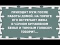 Встречает жена в черном кружевном белье. Сборник свежих анекдотов! Юмор!