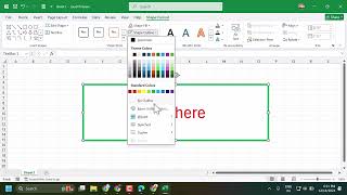 How to remove the outline of a text box in Excel