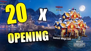 20x Santas Mega Gift Container Opening I World of Warships