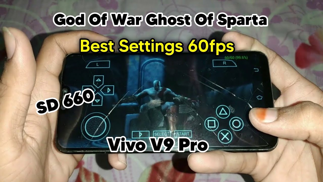 God of War Ghost of Sparta Gameplay with Fastest settings PSP v1.10.3 in vivo V9 Pro| Snapdragon 660