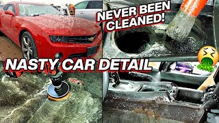 Detailing A Smoker's Nasty Camaro | Car Cleaning Restoration Quick Fix