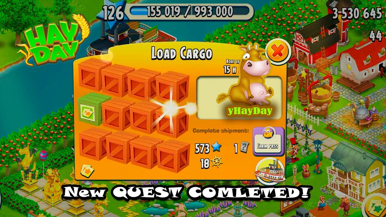 Hay Day Gameplay 🌻| Level 126 | New Quests Comleted 🚢 - Youtube