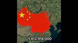 HUMAN POPULATION OF COUNTRIES #ytshorts #history #türkiye #spain #india #china #america #afghanistan