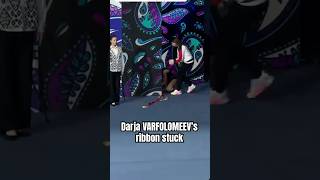 Her Ribbon got STUCK before her routine 🤯🫣#rhythmicgymnastics #ginnasticaritmica #fyp #viral #gr