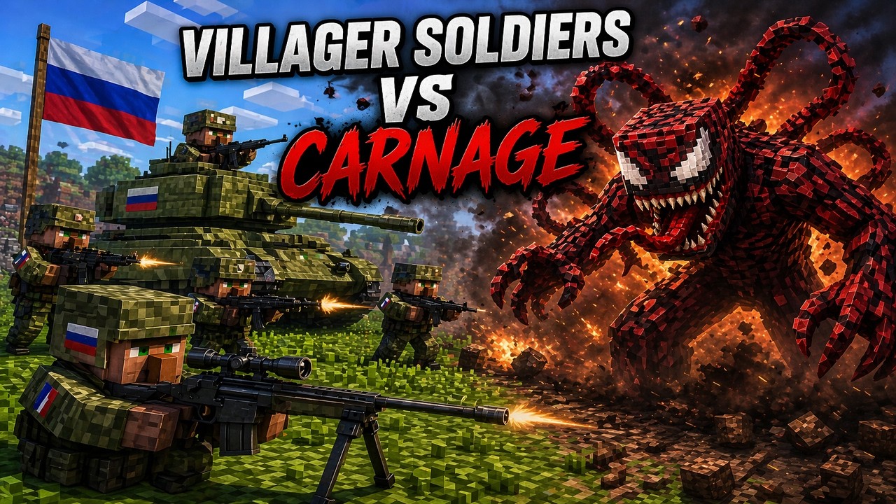 Minecraft Russian Rage Carnage vs Russian Villager Soldiers in Minecraft💀 - YouTube