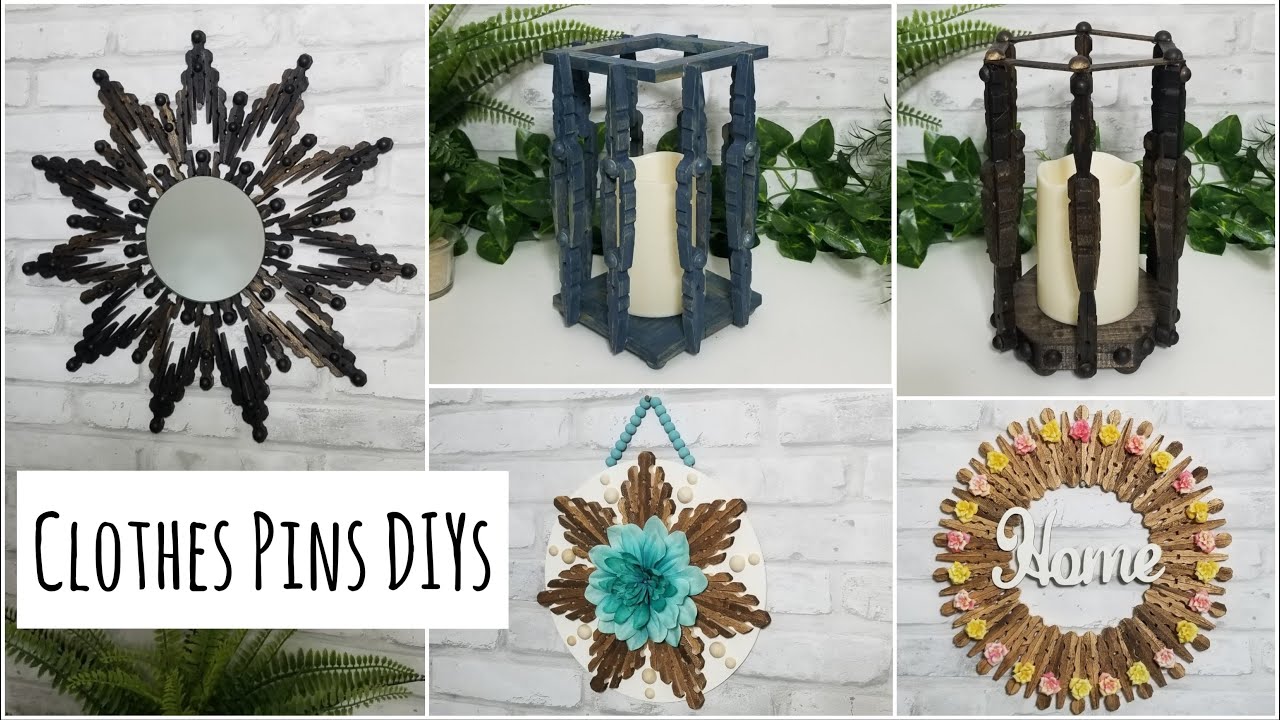 4 DIY Clothespin Crafts, Home Decor Ideas