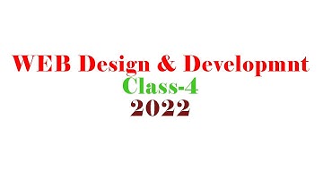 web design & development - (Class-4) - 2022 (Bangla)
