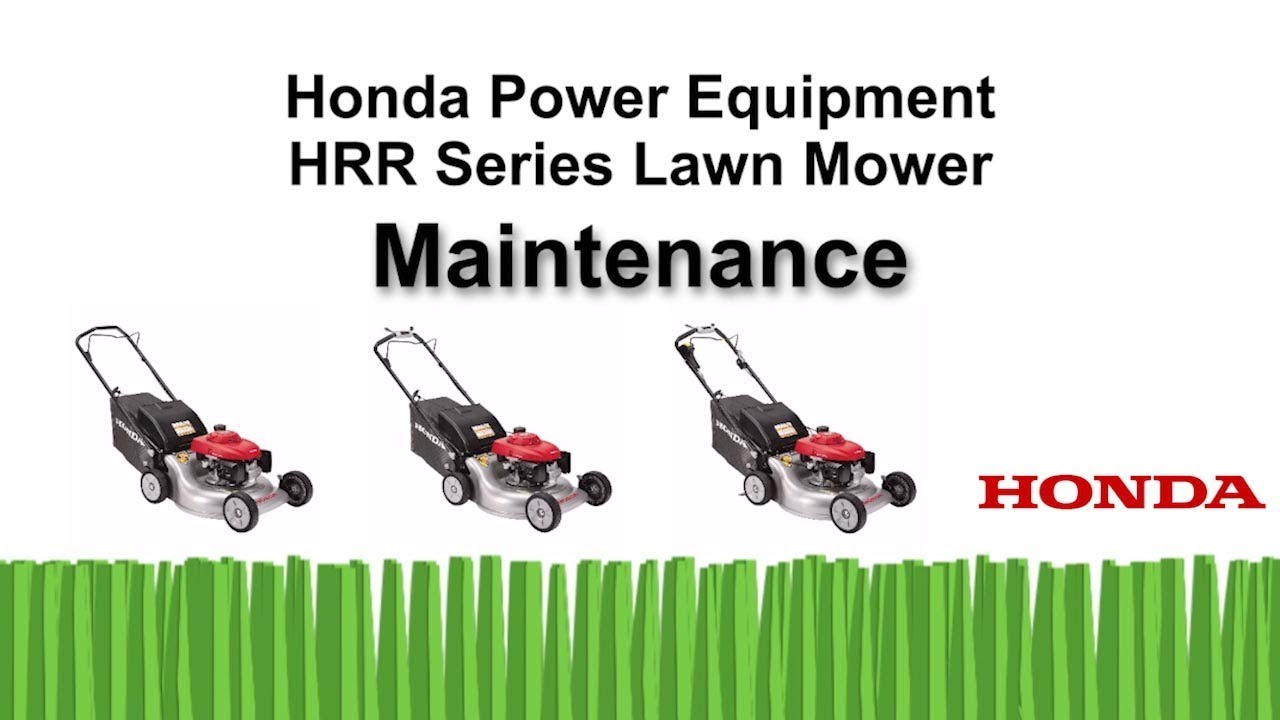 HRR216 Series Lawn Mower Maintenance - YouTube