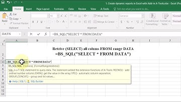 Create dynamic reports in Excel with Add-in A-Tools AI - Lesson 01