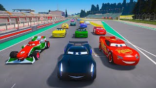 Disney Pixar Cars - Imola Race Track - McQueen vs Jackson Storm The King Chick Hicks Cruz &amp; Friends