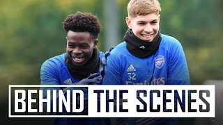 Training in the snow | Behind the scenes at Arsenal training centre