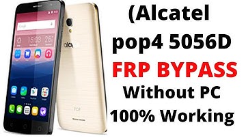 Alcatel FRP Bypass Alcatel pop4 5056D Google Account remove Without Pc 100% Solution