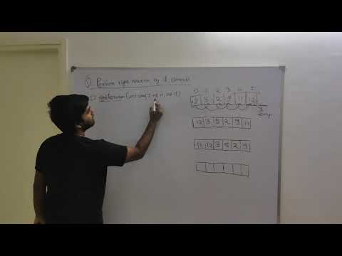 Right Rotation of an Array by d elements (Hindi)